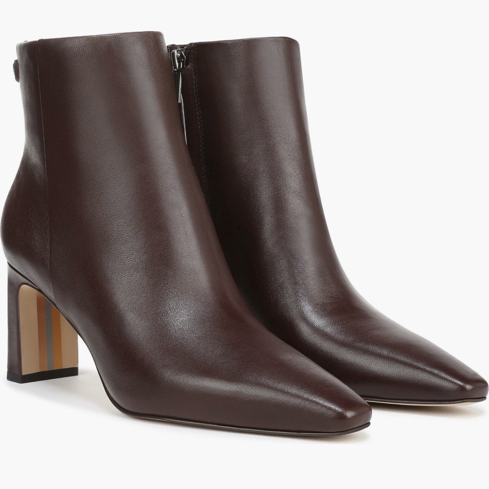 NEVER WORN Sam Edelman Spiced Pecan Leather Saige Bootie